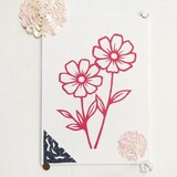 お部屋に秋を取り入れる♪コスモスの切り絵を作ってみました