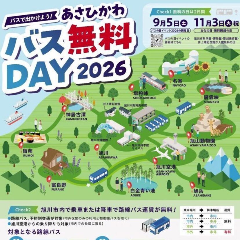 【11月3日】あさひかわバス無料DAY2026開催！