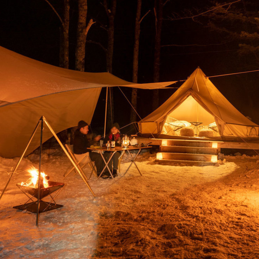 Let's enjoy winter snow camp near Asahikawa