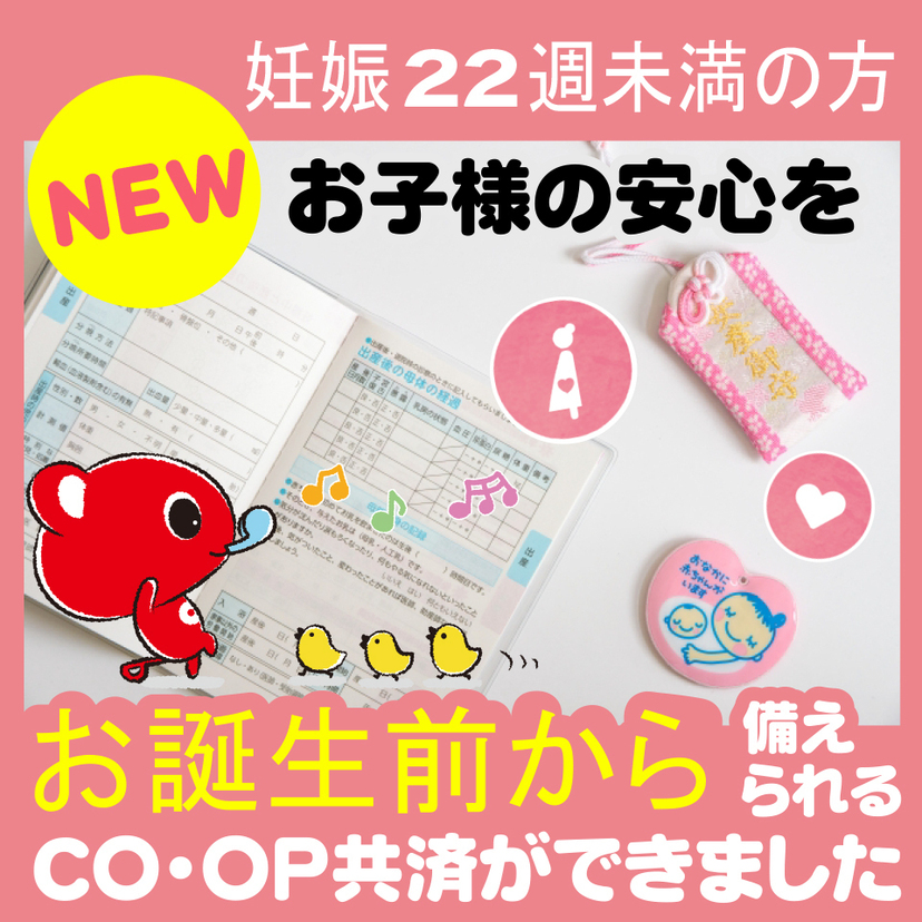 母子手帳もらったらCO・OP共済お誕生前申し込み