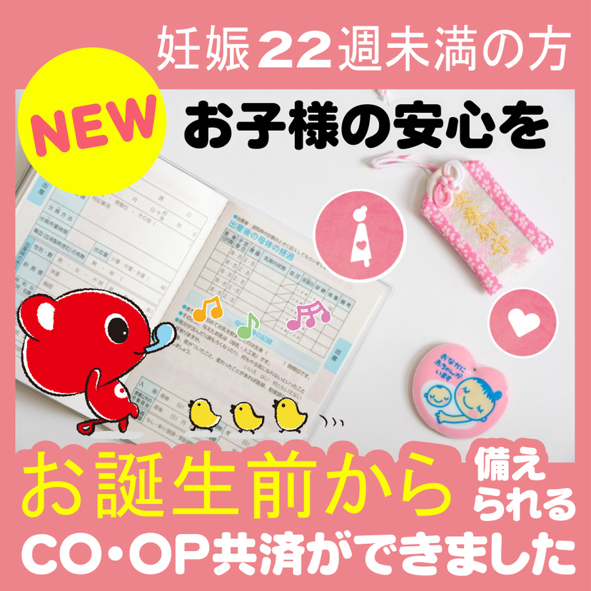 母子手帳もらったらCO・OP共済お誕生前申し込み