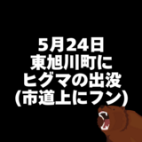 【5月24日】旭川市東旭川町にヒグマ出没(市道上にフン)