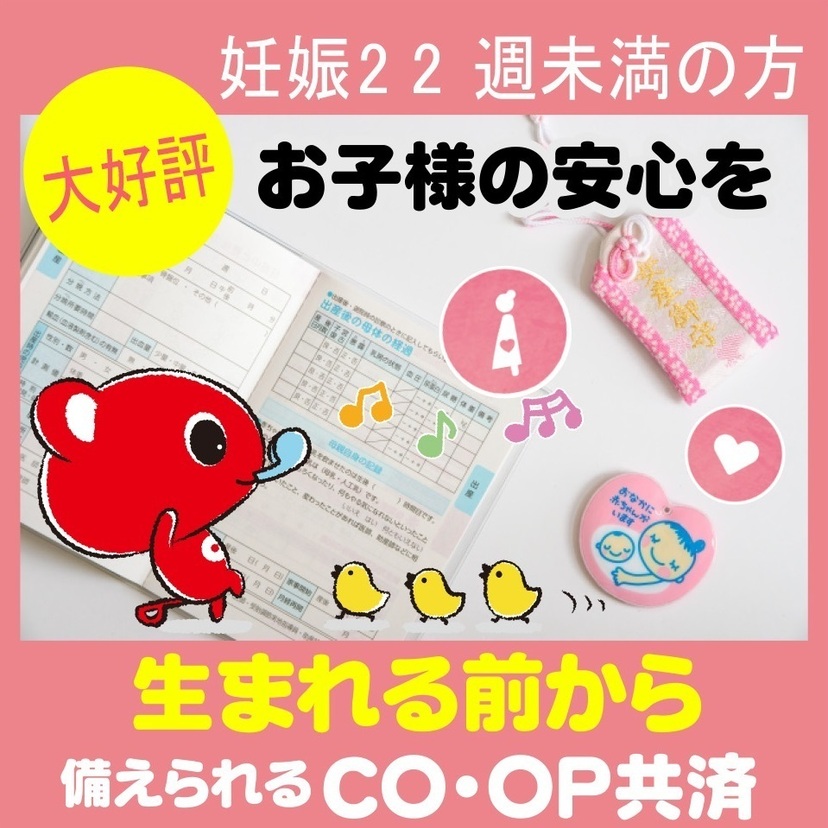 母子手帳もらったらCO・OP共済お誕生前申し込み